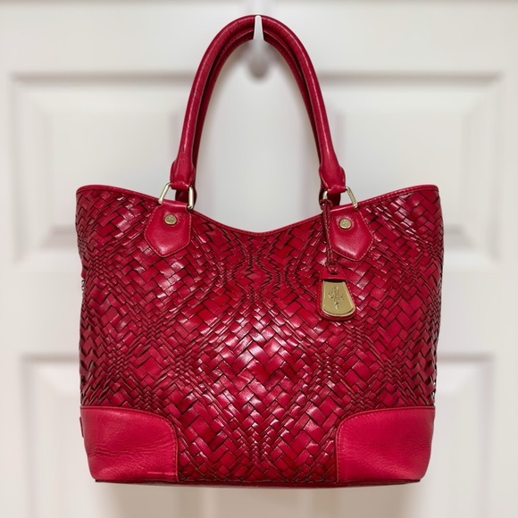 Cole Haan Handbags - Cole Haan Optical Weave Leather Large Tote